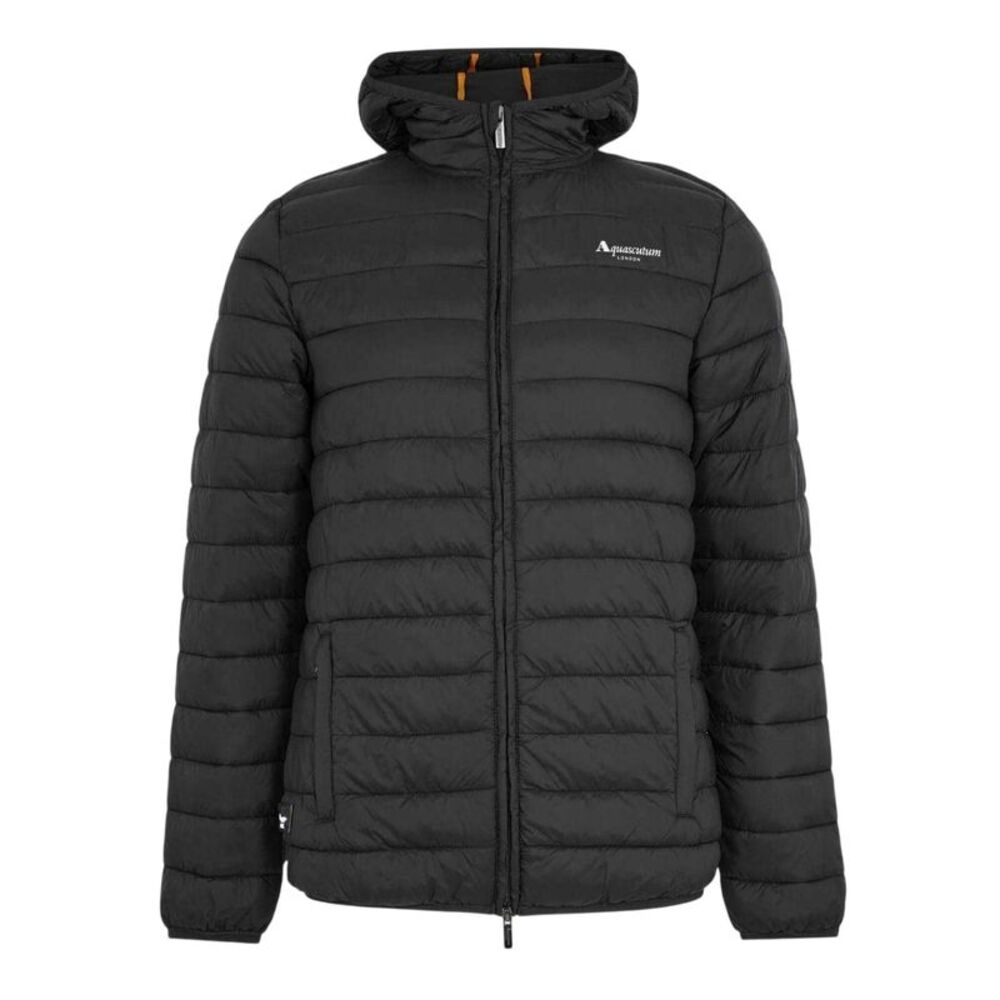 Aquascutum Mens Logo Puffer Jacket / Black